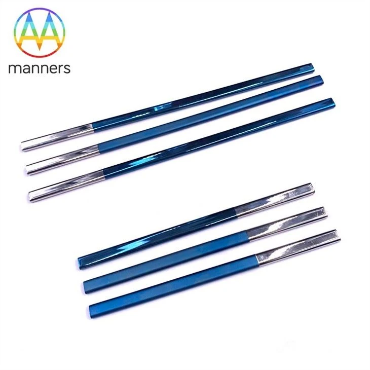 Stainless Steel Blue Plating Drinking Straw